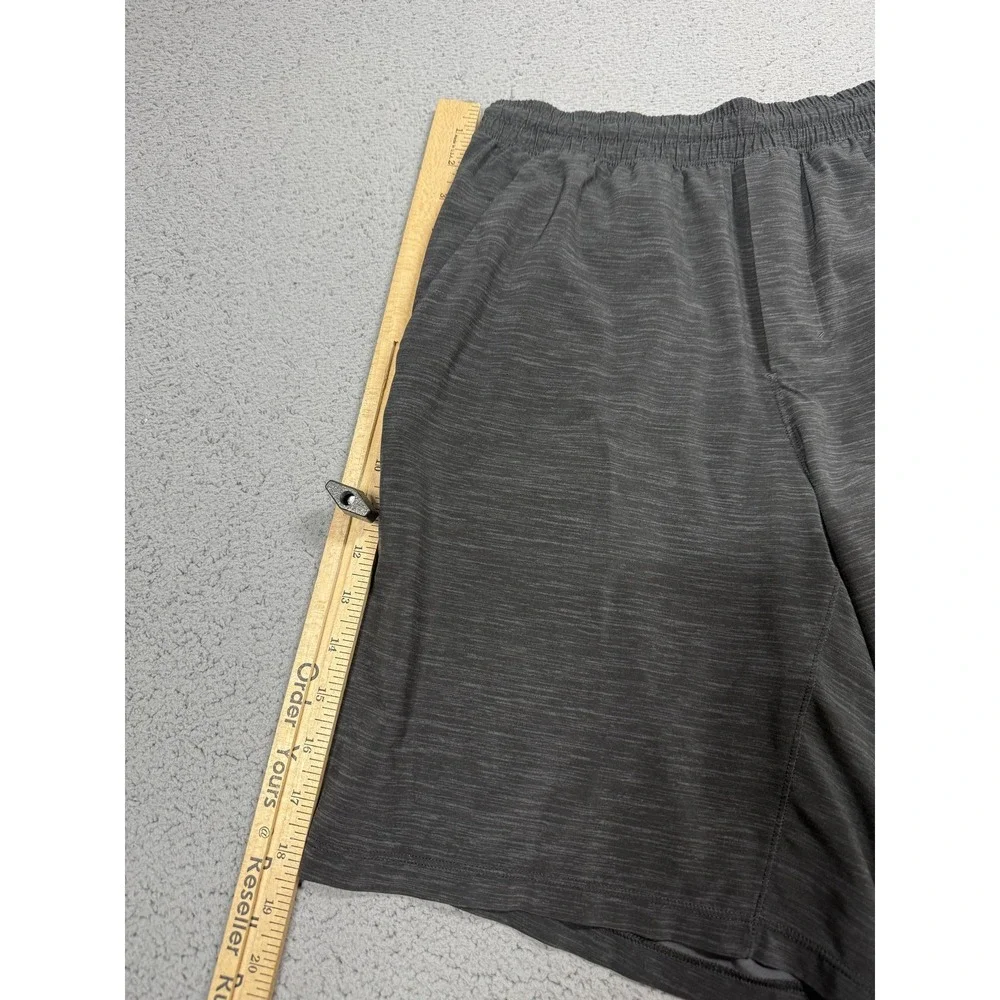 Lululemon Pace Breaker Shorts Mens Small Black Knit Running 9 Inseam Drawstring